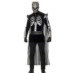 Spirit Skeleton King Costume - Black and Gray